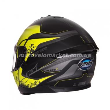 Мотошлем GEON 967-2 AIR Интеграл с очками Yellow/Black